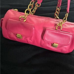 Juicy Couture Pink Shoulder Bag with Gold Chain